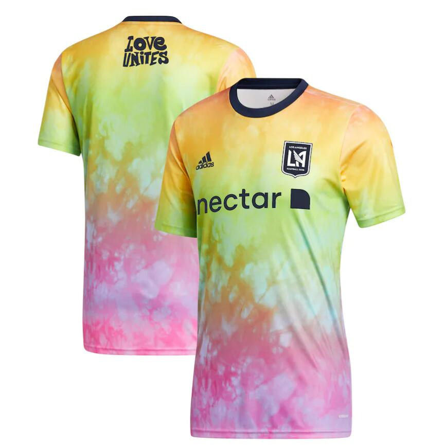 2021/22 Los Angeles FC Pride Pre-Match Soccer Jersey Shirt